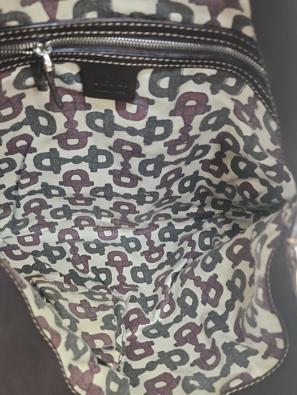 Gucci Babouska Indy Hobo Bag Dark Brown Guccissima Leather AUTHENTIC - Picture 11 of 16